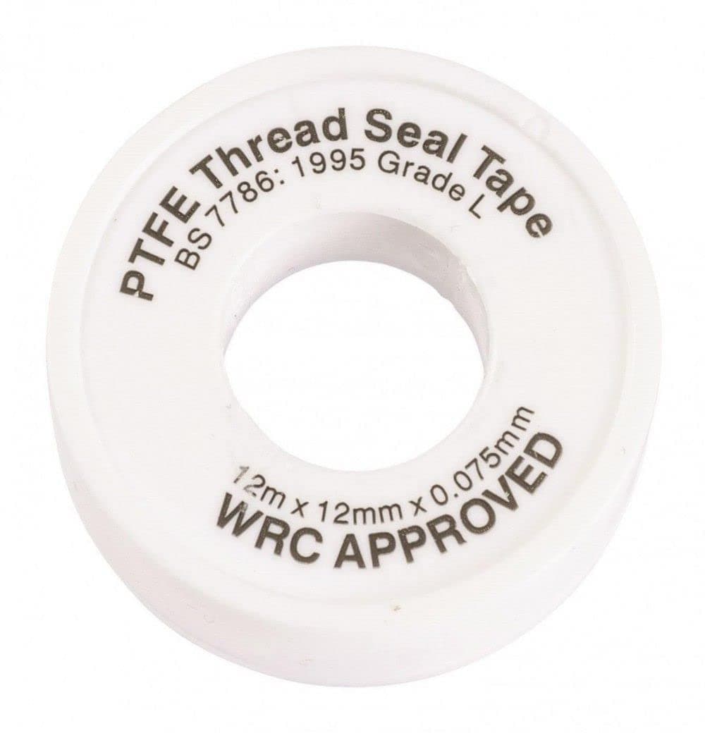 1 X Ptfe White Thread Seal Tape 12Mx12Mm Teflon Plumber Plumbing Joint Water Oil