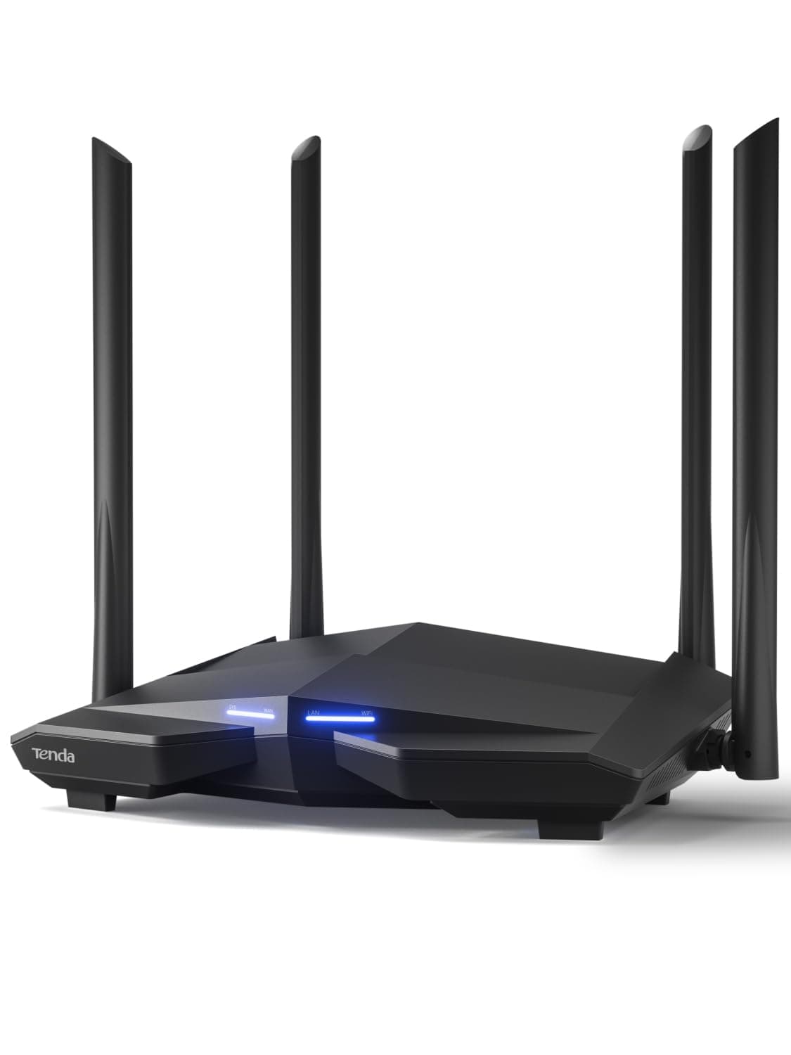 AC10 AC1200 Wireless Smart Dual-Band Gigabit WiFi Router, MU-MIMO, 4 Gigabit Ports, 867Mbps/5 GHz+ 300Mbps /2.4GHz, Support VPN Server, WiFi Schedule, (Black, Not a Modem)