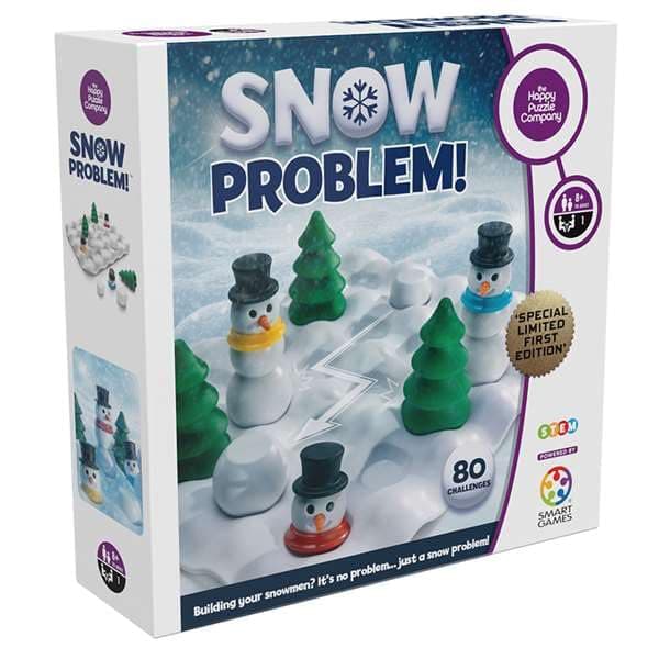 The Happy Puzzle Company - Snow Problem Game - Limited Edition Snowman-Building Puzzle with 3,000 Copies Worldwide - Stack, Slide, and Solve to Build Your Snowmen - Fun for All Ages