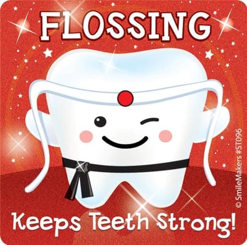 SmileMakers Glitter Teeth Stickers - Prizes and Giveaways - 75 per Pack