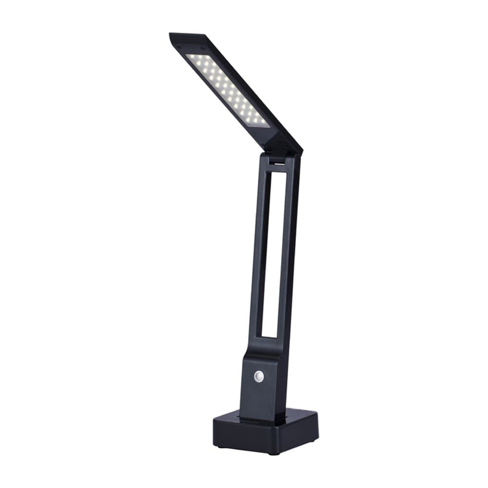Dimmable LED Desk Lamp Eye Care Rechargeable Emergency Light, Piano Black