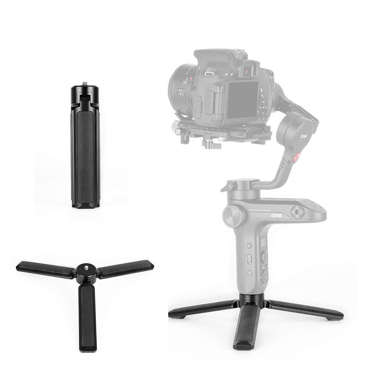 Universal Stabilizer Tripod - Handheld Skid-Proof Lightweight Durable Tripod 1/4'' Handle Grip Comaptible for DJI Ronin S MOZA Air 2 Air Cross Zhiyun Crane 2 Feiyutech AK4000 AK2000 Gimbal Accessories