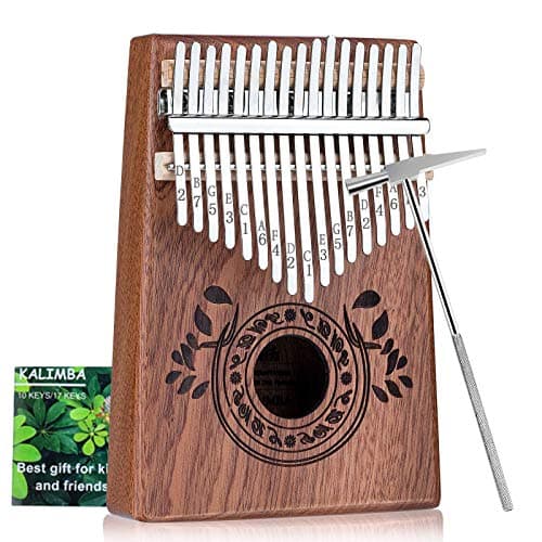 Scorina Kalimba 17 Keys Kalimba Thumb Piano,With Study Instruction And Tune Hammer(Christmas New Design),Best Christmas' Gifts For Adult,Kids And Beginners