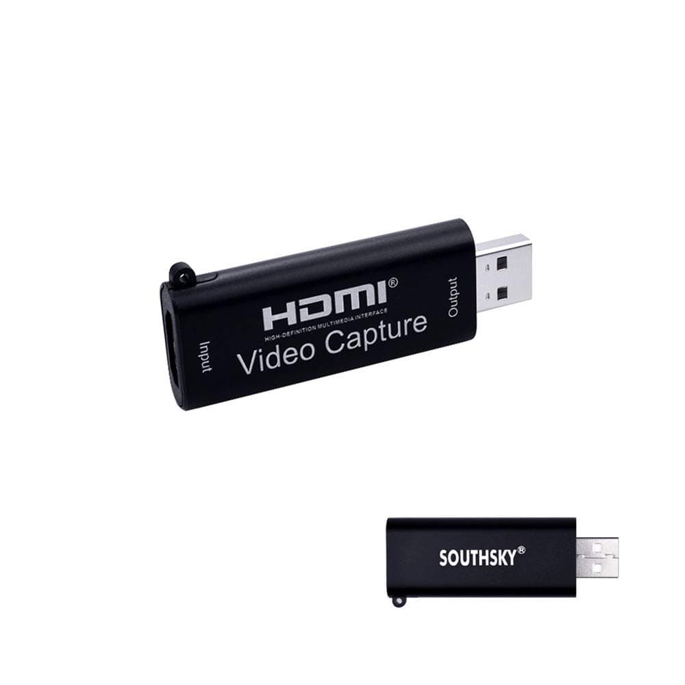 SOUTHSKY HDMI Video Audio Capture Card,1080p 60fps Acquisition USB Output for Recording and Edit,4K HDMI to USB 2.0, Compatible with ZOOM, OBS, VLC