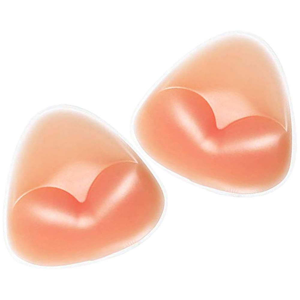 Silicone Bra Insert V-Shaped Breast Enhancer Waterproof Chest Enhancement Push Up Pads for Bra/Bikini, Skin