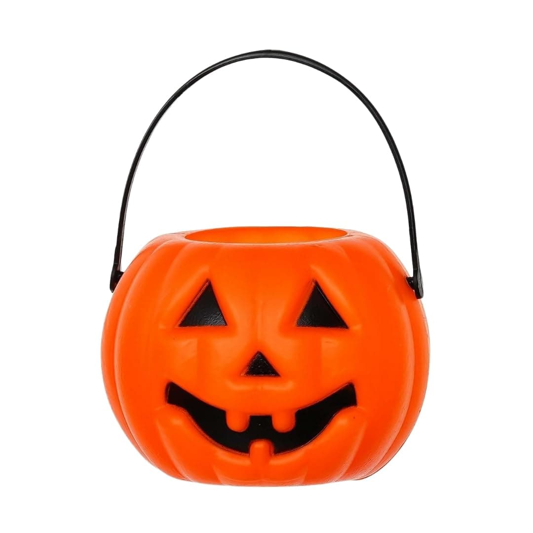 WP WANNA PARTY Jack-O-Lantern Pumpkin Basket for Halloween,Pumpkin Candy Basket for Kids,Halloween Supplies&Decorations,Orange