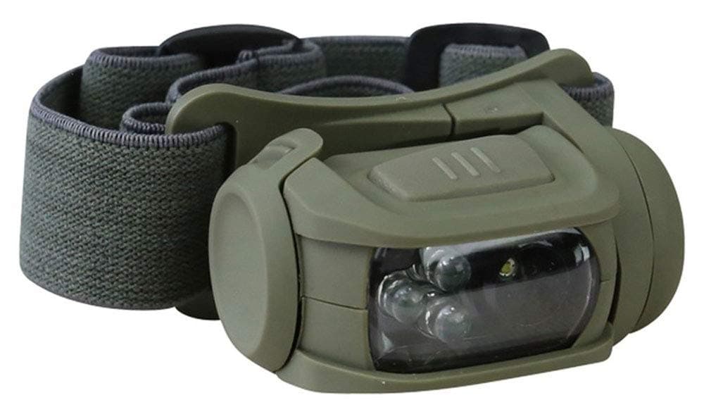 Army Military LED Headlamp Torch Red Filter Elasticated Olive Green Strap New
