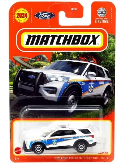 Matchbox 2023 Ford Police Interceptor Utility (Paramedic) 36/100 1:64 Die-Cast Vehicle