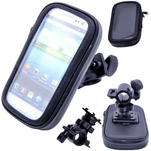TechDealsUK Waterproof Bicycle Handle Bar Case Rotating Holder For Samsung Galaxy S5 G900F G900A S4 i9500 S3 i9300 Galaxy S2 i9100 Nexus i9250 HTC One X, XL, X+, Mini LG Google Nexus 5 4 E960 Nokia Lumia 925 1020 920 For Sony Ericsson Xperia SP C5303 C5302 C5306 S/Arc HD