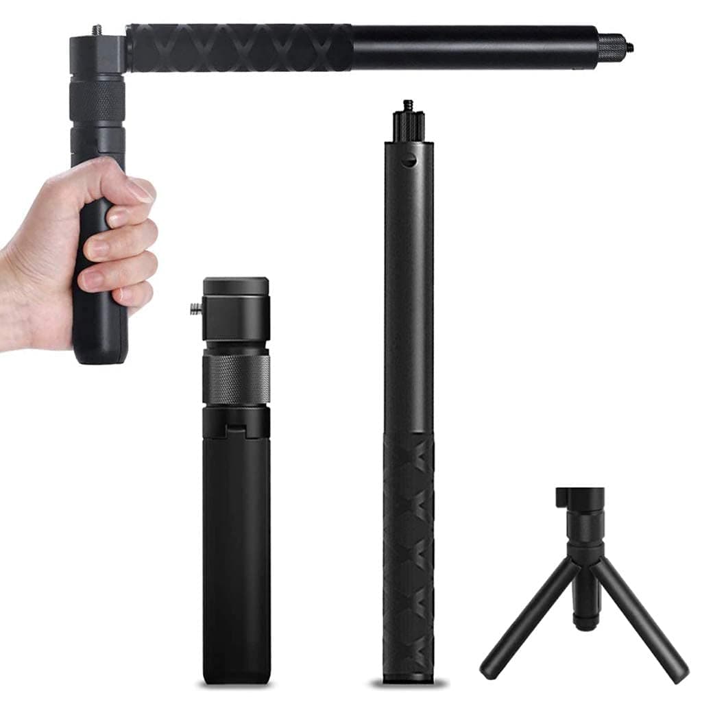 3 in 1 Bullet Time Handle with Foldable Tripod Extension Monpod Rod for Insta360 One X4, X3 One X 2 / Insta360 One X Accessories