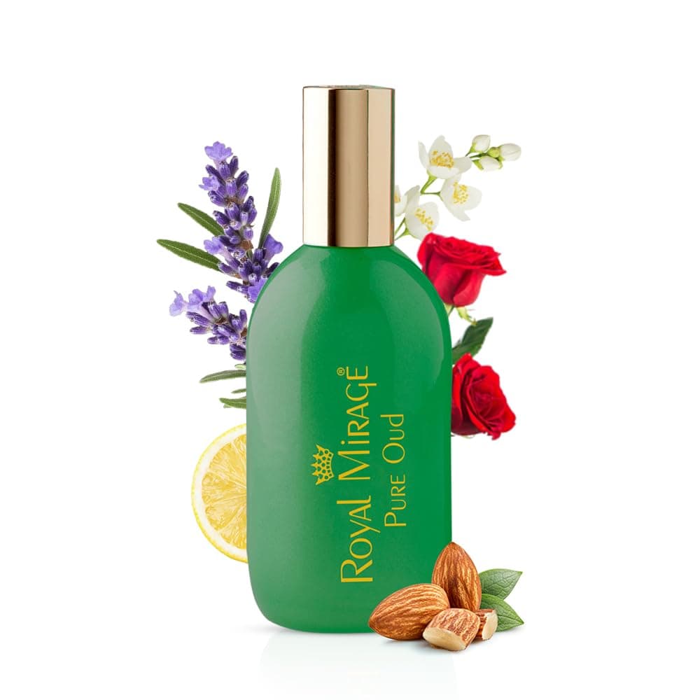 Royal Mirage Pure Oud Eau de Cologne - Premium Oud Wood & Citrus Fragrance Spray - Pure Woods & Spice - 120ml (4 oz) Long-Lasting EDC