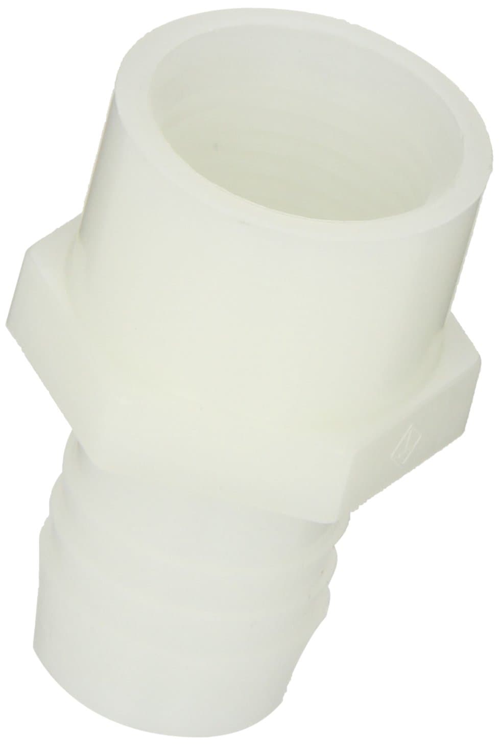Thogus Nylon Tube Fitting, Adapter, White, 1/4" NPT Female x Barbed (Pack of 10)