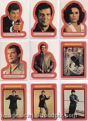 James Bond Moonraker Complete Sticker Set (CT-22) Unpealed