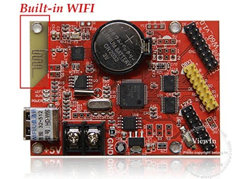 huidu HD-W60 USB+ Built-in Wifi Single and dual color LED display module control card led sign board panel screen controller