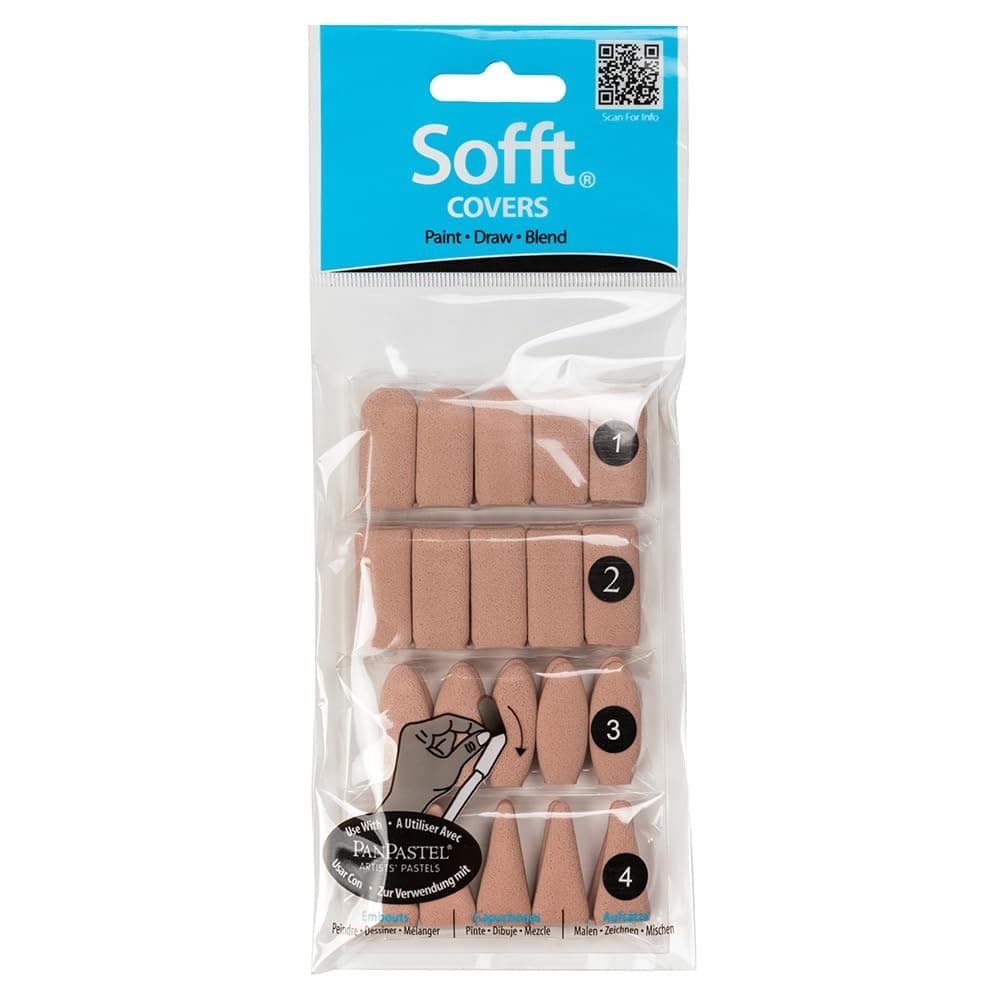 PanPastel Sofft Tool 62100 Mixed Sponge Covers - Pack Of 40 For Artist Painting Pastels