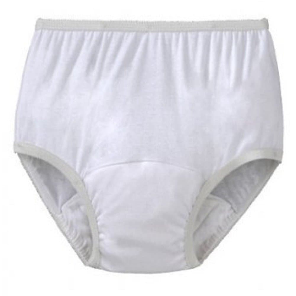 Womens Washable Reusable Incontinence Pantie Brief 10 oz (2X)