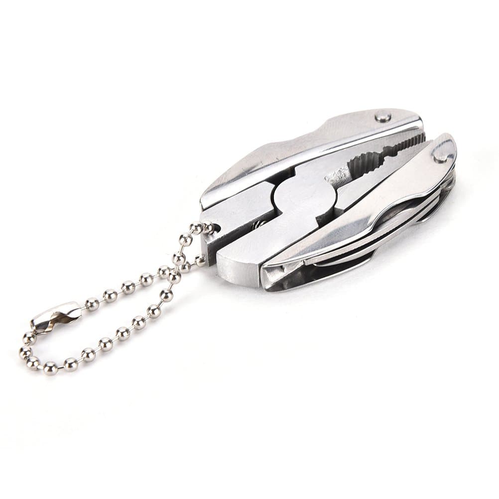 Portable Folding Pliers Mini Multi Tools,Turtle Pliers 6-in-1 Mini Multifunction Stainless Steel Hammer Wrench Pliers Saw Blade Tools Set