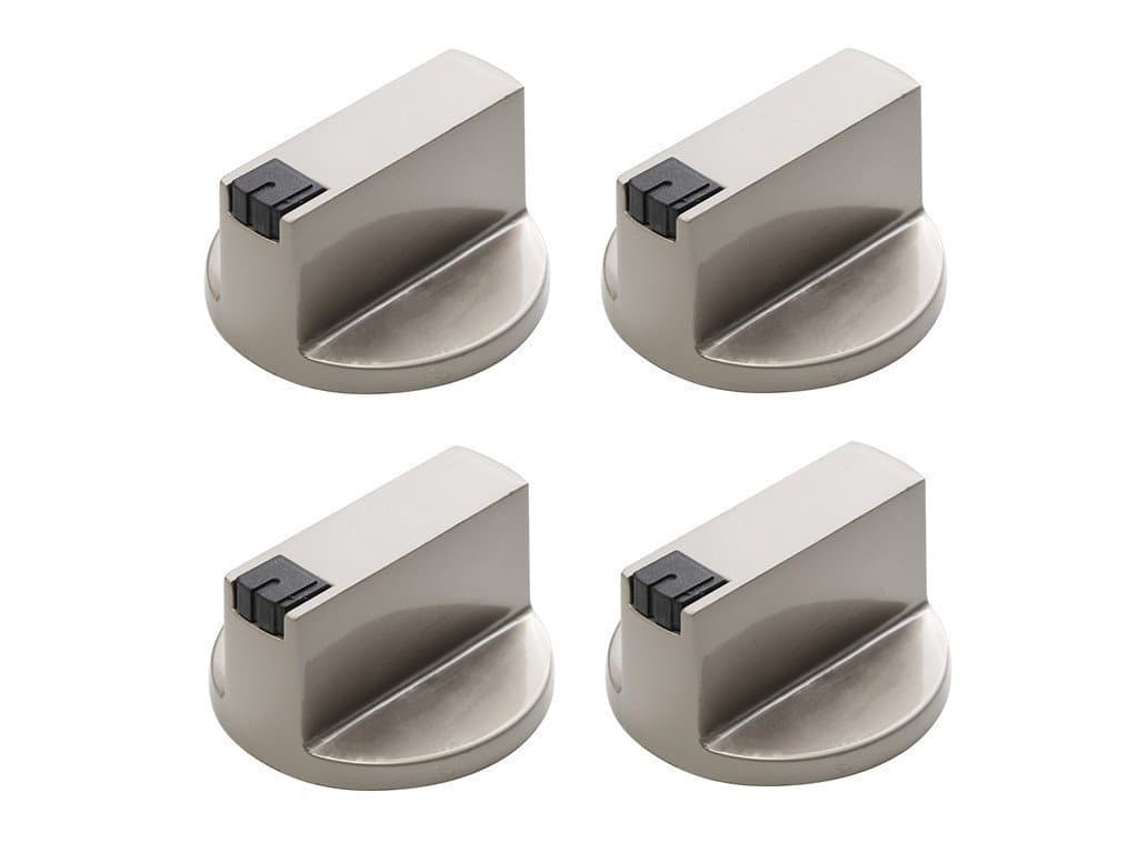 KINGZHUO 4 Pc 6MM 0.236 in Stainless Steel Round Gas Stove Knobs Cooker Oven Hob Control Switch Fit The 6 MM Shaft (4 Pcs 6MM)