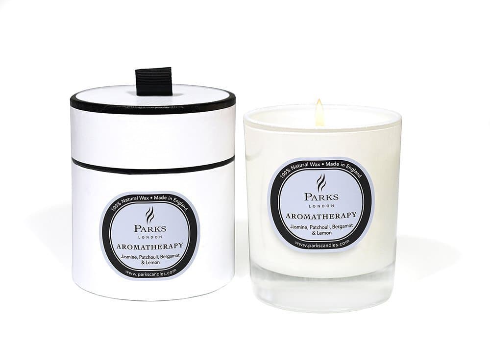 Jasmine, Patchouli, Bergamot & Lemon - Aromatherapy Scented Candle Gift-Boxed - Parks Candles