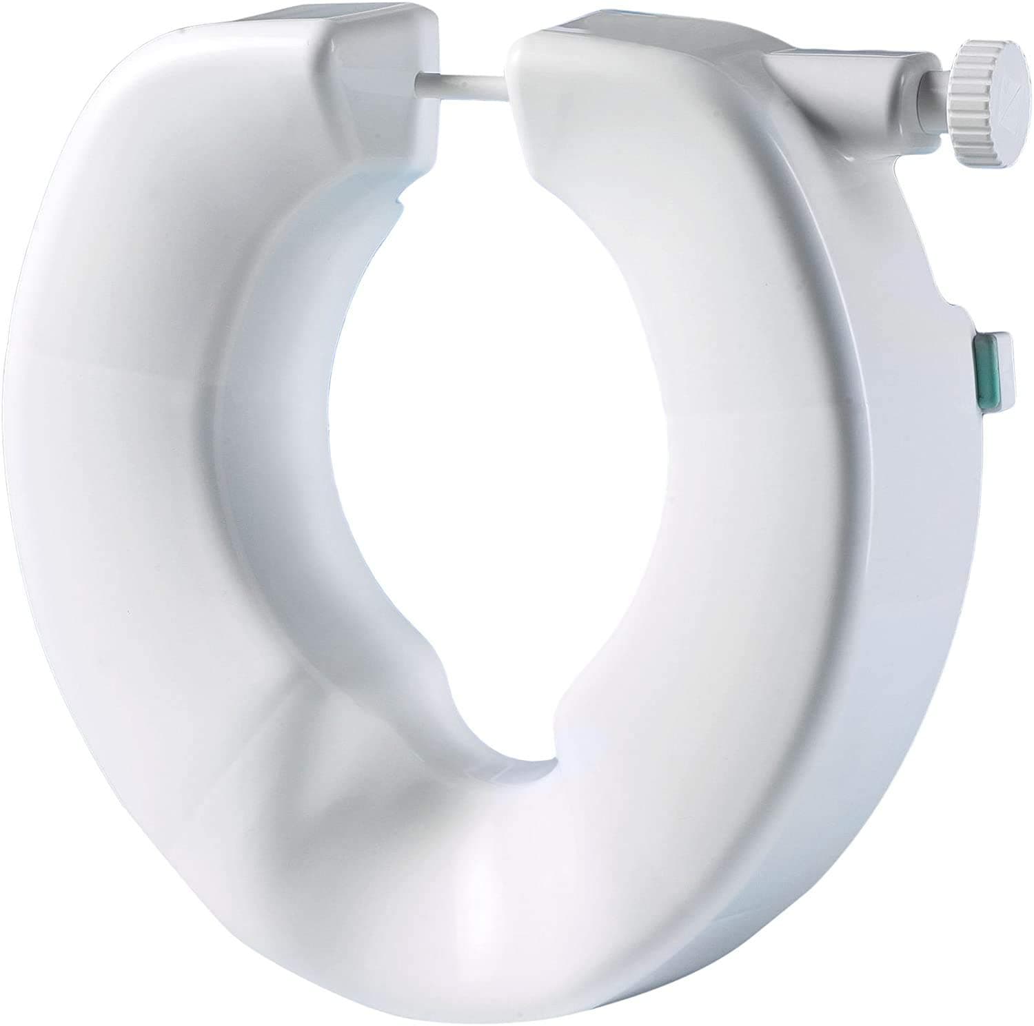 The Helping Hand Company Unifix Raised Toilet Seat 4” Without Lid for Elderly and Disabled Users. Strong, Secure and Portable Elevated Toilet Seat Riser
