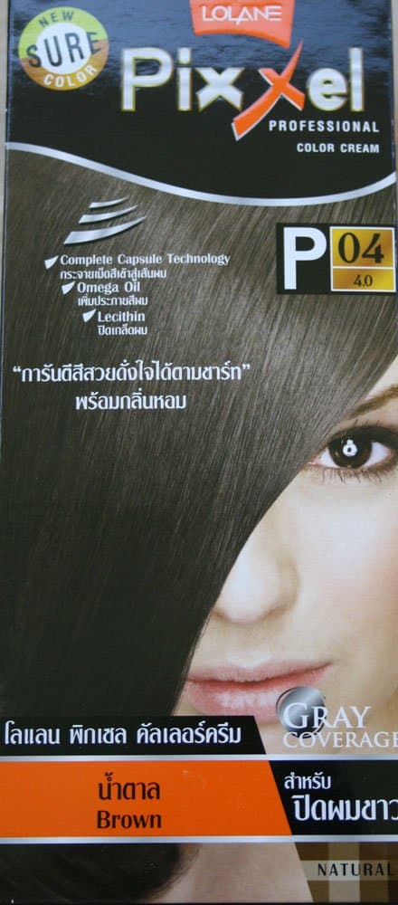 Lolane Pixxel Permanent Color Cream Hair Dye Gray Coverage Brown Color No.P04