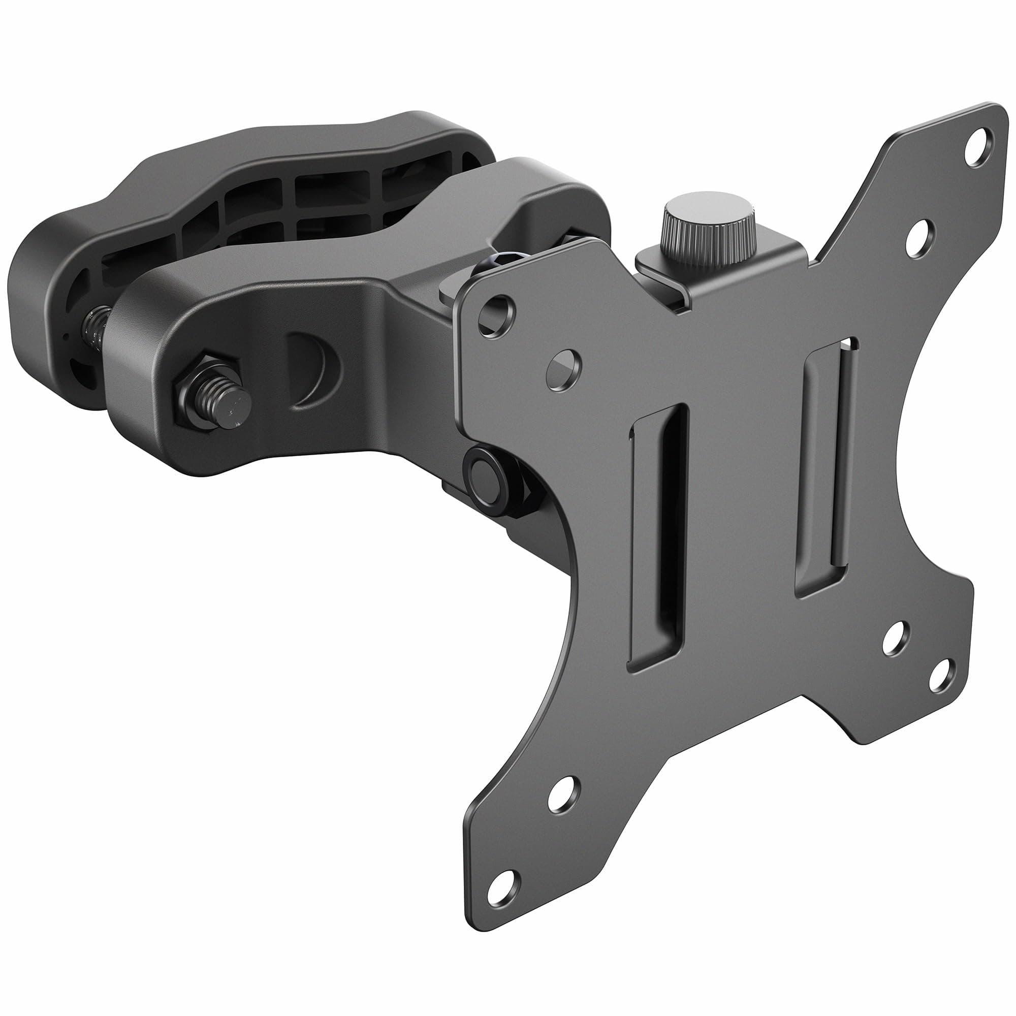 VIVO Black Steel Universal Bracket Pole Mount with Removable 75mm and 100mm VESA Plate | Fits 13†to 30†Screens (MOUNT-POLE01)