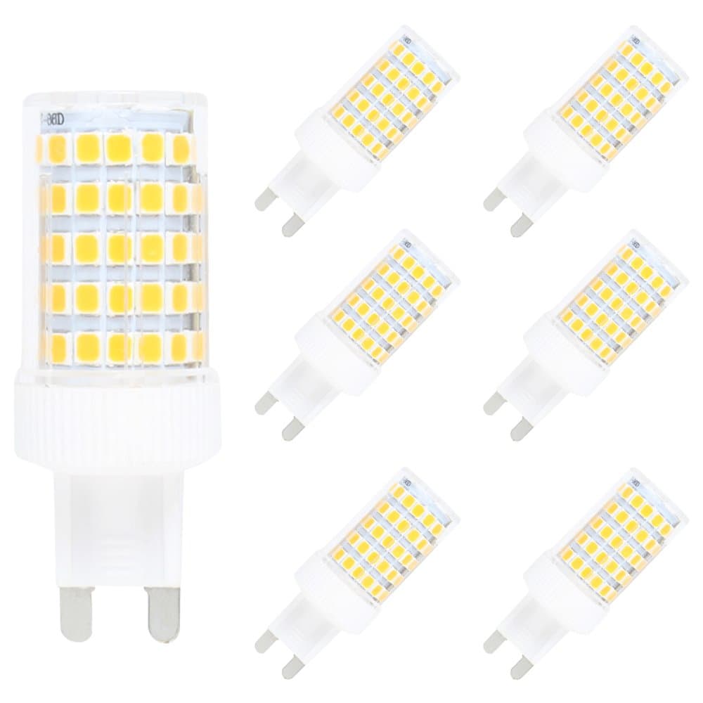 6Pack Dimmable 10W G9 LED Bulbs,80W Halogen G9 Light Bulbs Replacement, 86 SMD 2835 LED Energy Saving Bulbs, 3000K Super Bright Warm White LED Lamps, AC 220-240V, 360° Beam Angle, LED Light Bulb