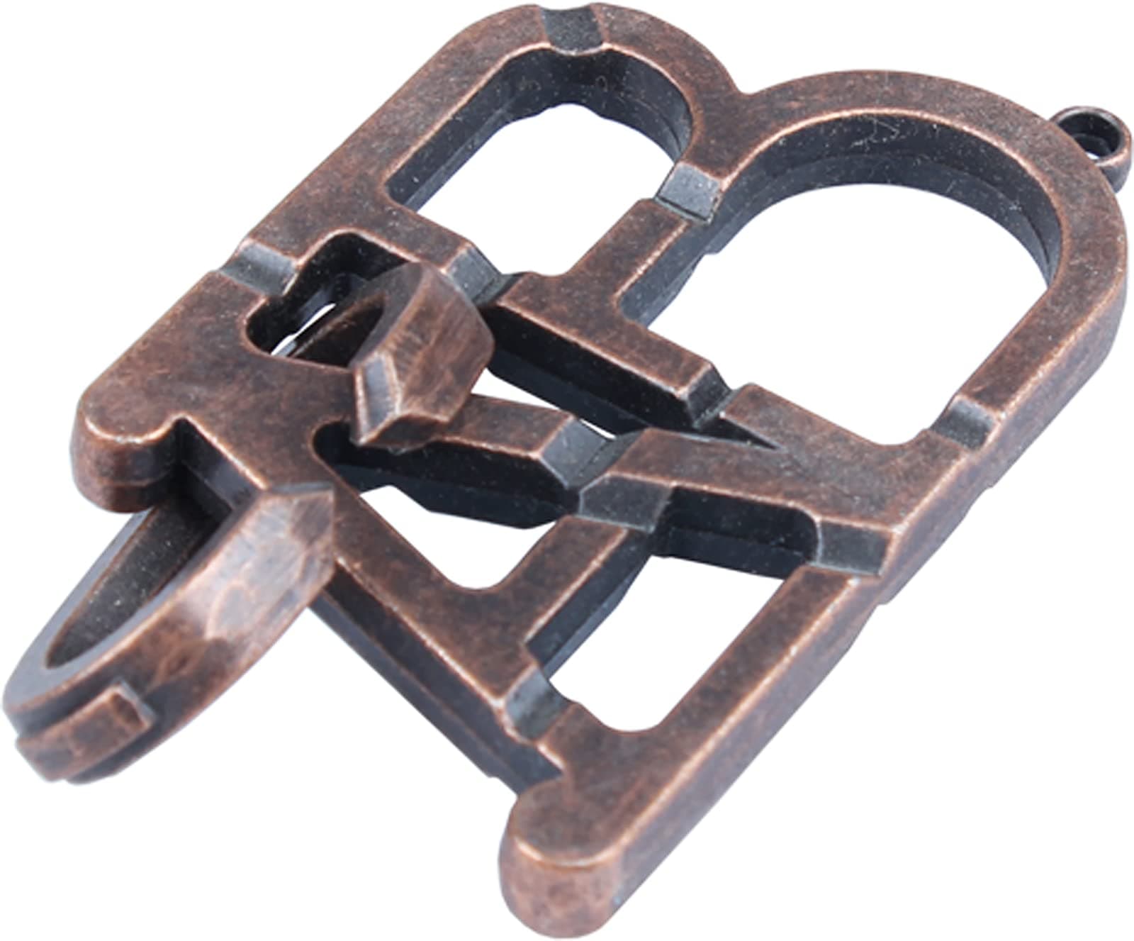 SHUYUE ABC Metal Puzzle Lock IQ Test Mind Game Toys Brain Teaser Metal Puzzles Magic Trick Toy Metal IQ Puzzle for Kids and Adults