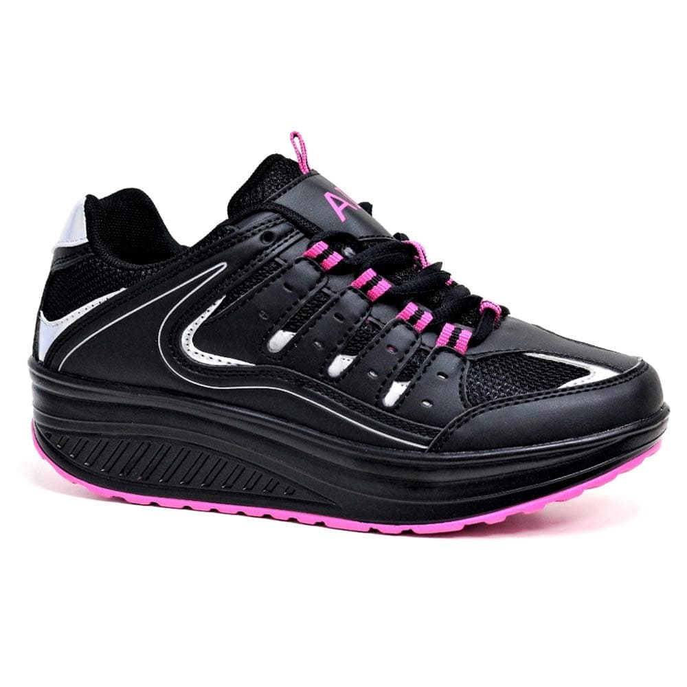 Womens Ladies Fitness Trainers Active FIT Shape Step UP Roller Toning Gym Walking Shoes Size 3-8