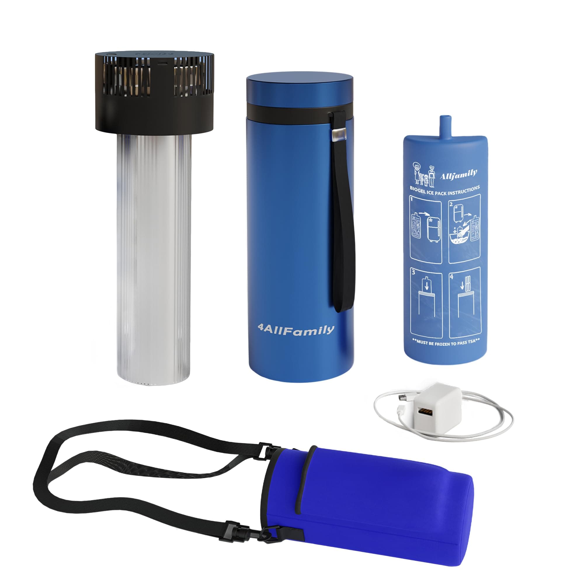 VOYAGER AUTO Shut Off USB TSA Medication Cooler Travel Case Keeps Fridge Temp 36F-46F + Biogel Ice Pack |Perfect Medical Cooler Diabetes Insulin Eye Drop Arthritis