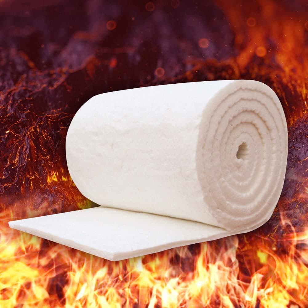 Ceramic Fiber Insulation Blanket, Fireproof Insulation Baffle, 1000mmx610mmx10mm, Rated to 2400°F, For Dishwasher, Forge, Fireplace, Kilns, Stoves, Furnace, Oven