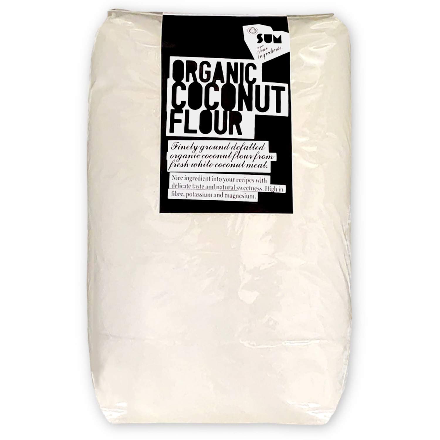 Organic Coconut Flour - Gluten Free in Biodegradable Eco Packaging - 1Kg