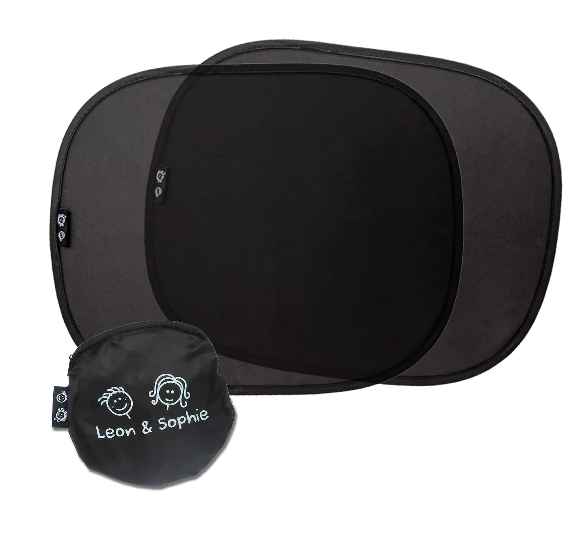 Parasol Coche Bebé - PROTECCIÓN UV CERTIFICADA UPF50+ - Material de primera calidad GSM 105 - Certificado DEKRA - Parasol Lateral Coche - Parasol Ventana Trasera Coche - Máxima protección UV