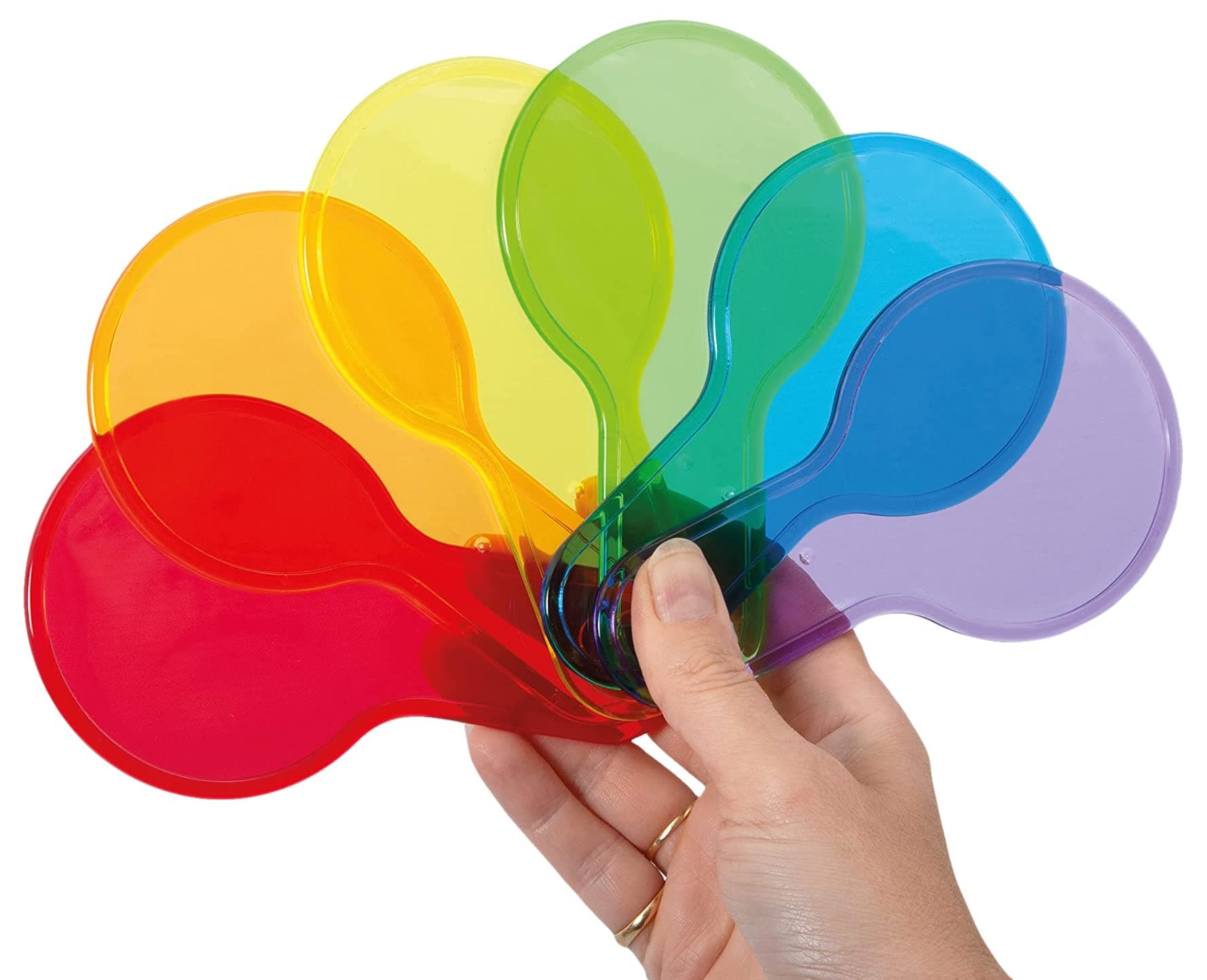 TickiT 73109 Translucent Colour Mixing Paddles - 6 Colours, Primary & Secondary.