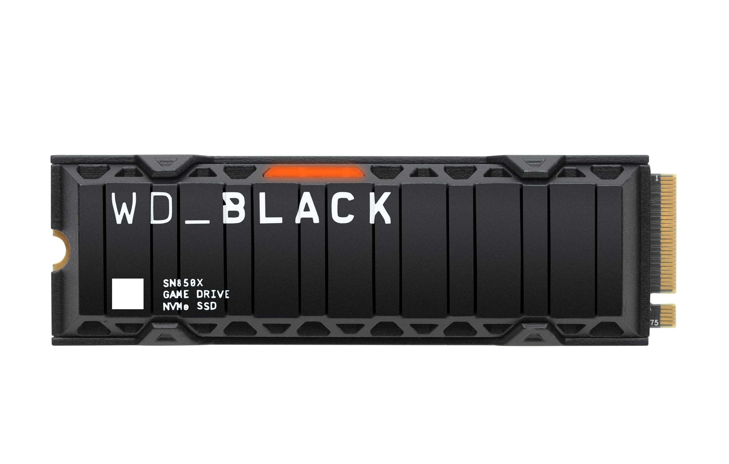 WD_BLACK Western Digital 2TB SN850X NVMe Internal Gaming SSD Solid State Drive with Heatsink - Works with Playstation 5, Gen4 PCIe, M.2 2280, Up to 7,300 MB/s - WDS200T2XHE