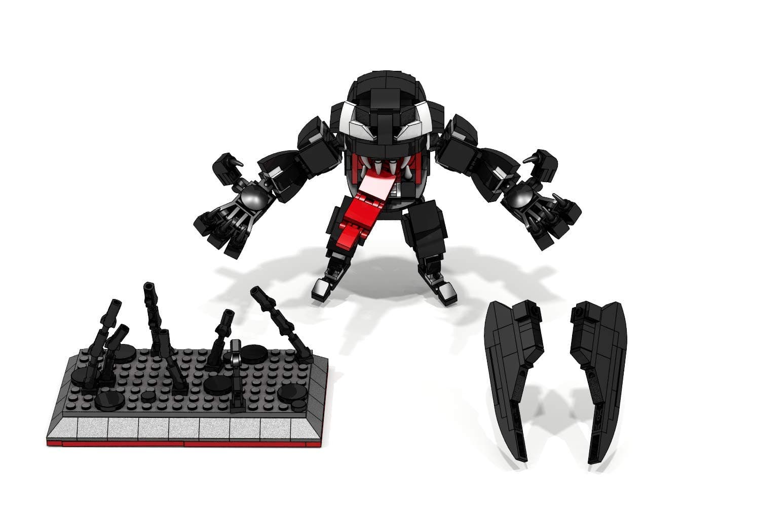 MOC Venom is A Lovely Man,Cartoon Venom Building Kit 514 Piece Compatible with Lego Set