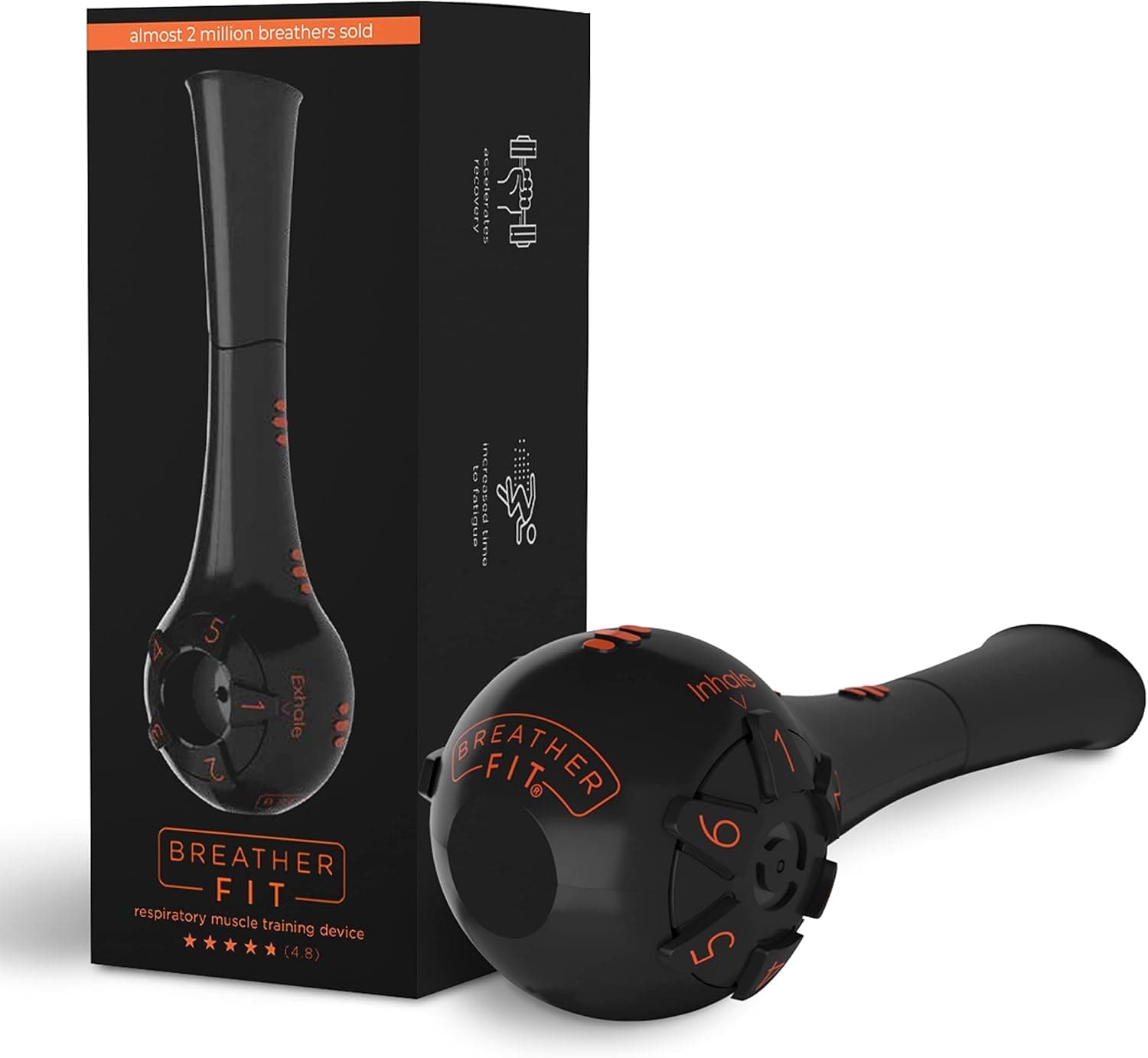 Breather Fit │ Hand-Held Expiratory Inspiratory Muscle Trainer and Breath Builder │ The Ultimate Lung Exercise Device