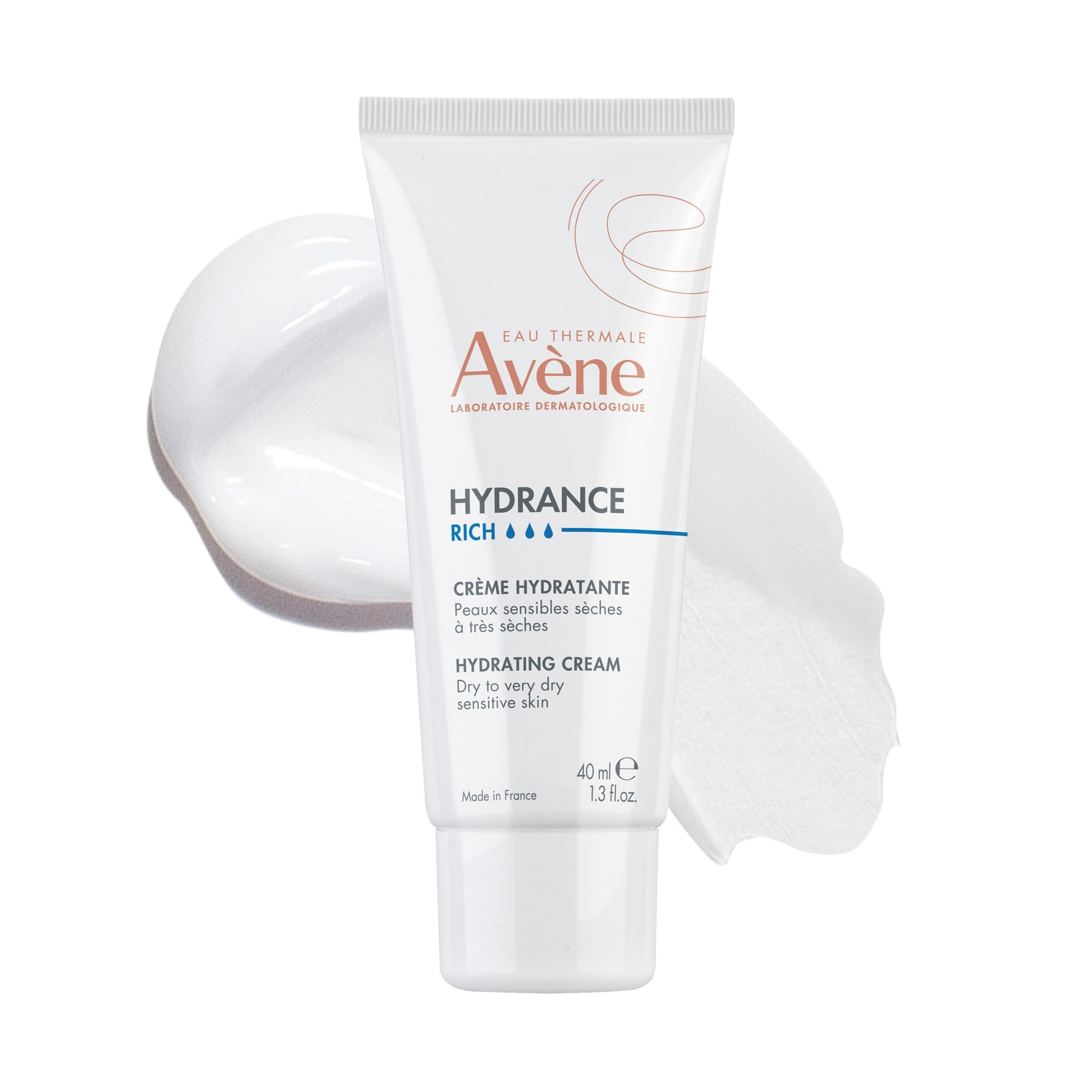 Avène Hydrance RICH Hydrating Cream, Daily Face Moisturizer, Soothes feelings of skin tightness & discomfort associated with dryness, Dry skin moisturizer, Non-Comedogenic, 1.3 Oz