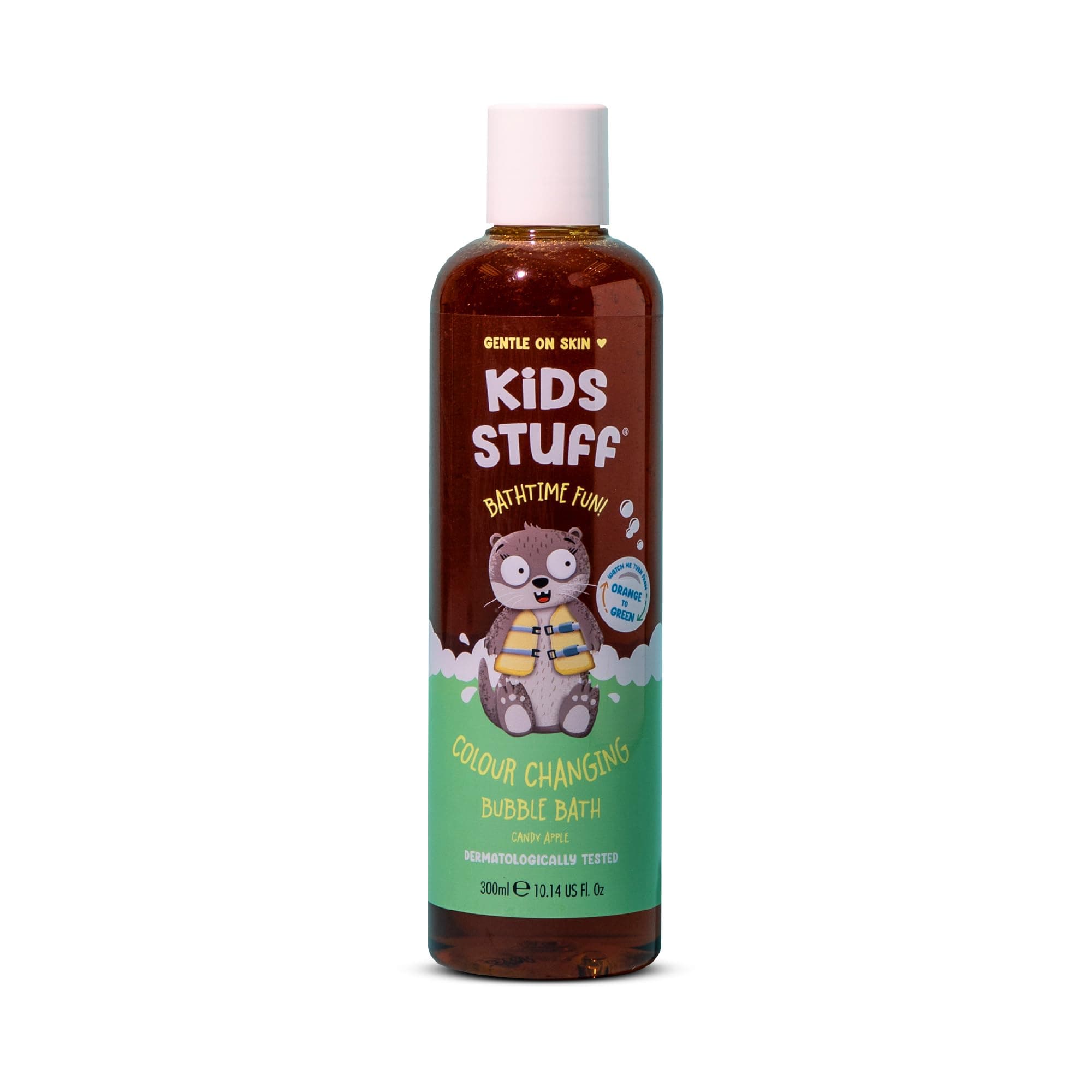 Kids Stuff Crazy Soap Colour Changing Bubble Bath, Orange to Green | Kids Bubble Bath | Dermatologically Tested | Mild & Gentle | Vegan | Cruelty Free | 300ml