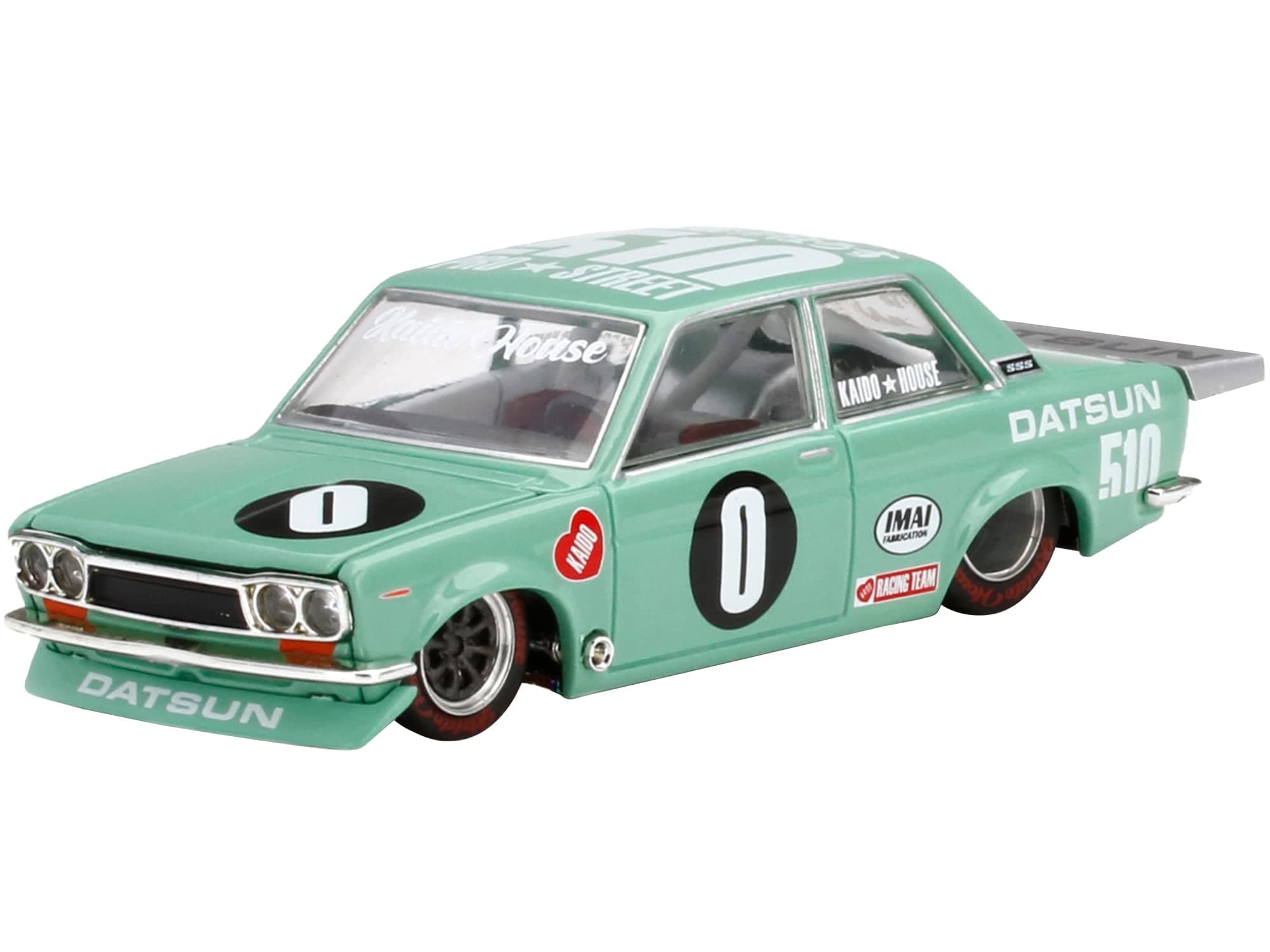 Truescale Miniatures Datsun 510 Pro Street KDO510 Light Green (Designed by Jun Imai) Kaido House Special 1/64 Diecast Model Car by True Scale KHMG008