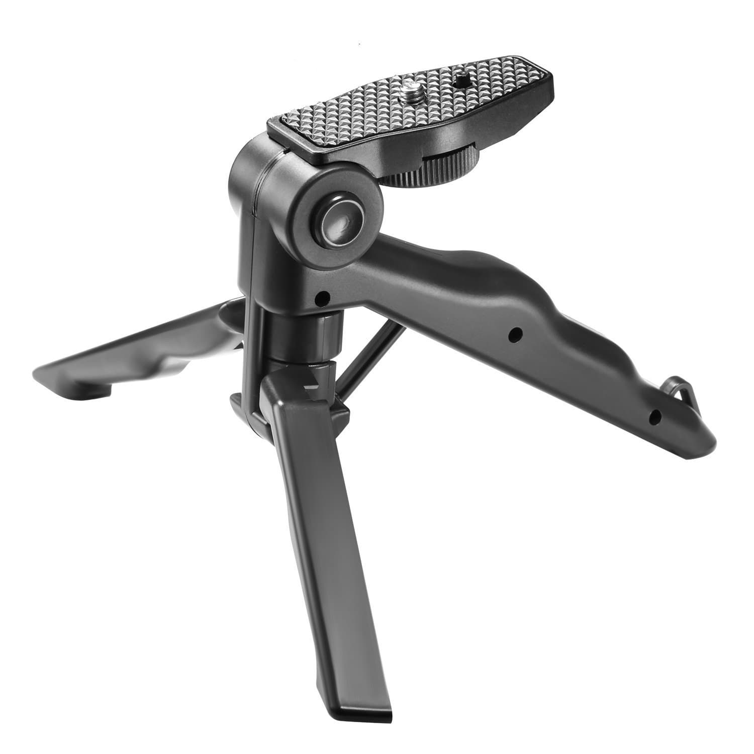 Feelones Mini Tripod Desktop Stand Pistol Grip Stabilizer with 1/4-inch Screw for Nikon, Canon, Sony and Other DSLR Cameras, Audio Recorders, Video Cameras Weighing up to 2.2 pounds/1 kilogram
