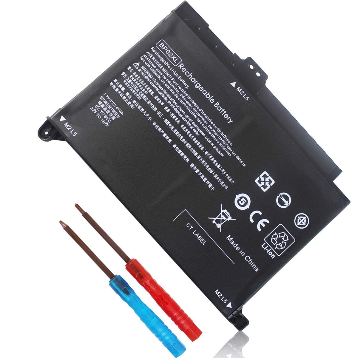 BP02XL 849909-850 Battery for HP Pavilion 15-AU000 15-AW000 Series 15-AU123CL 15-AU063CL 15-AU091NR 15-AW053NR 15-AU018WM 15-AU010WM 849569-421 849569-542 849909-855 HSTNN-UB7B HSTNN-LB7H 7.7V 41Wh