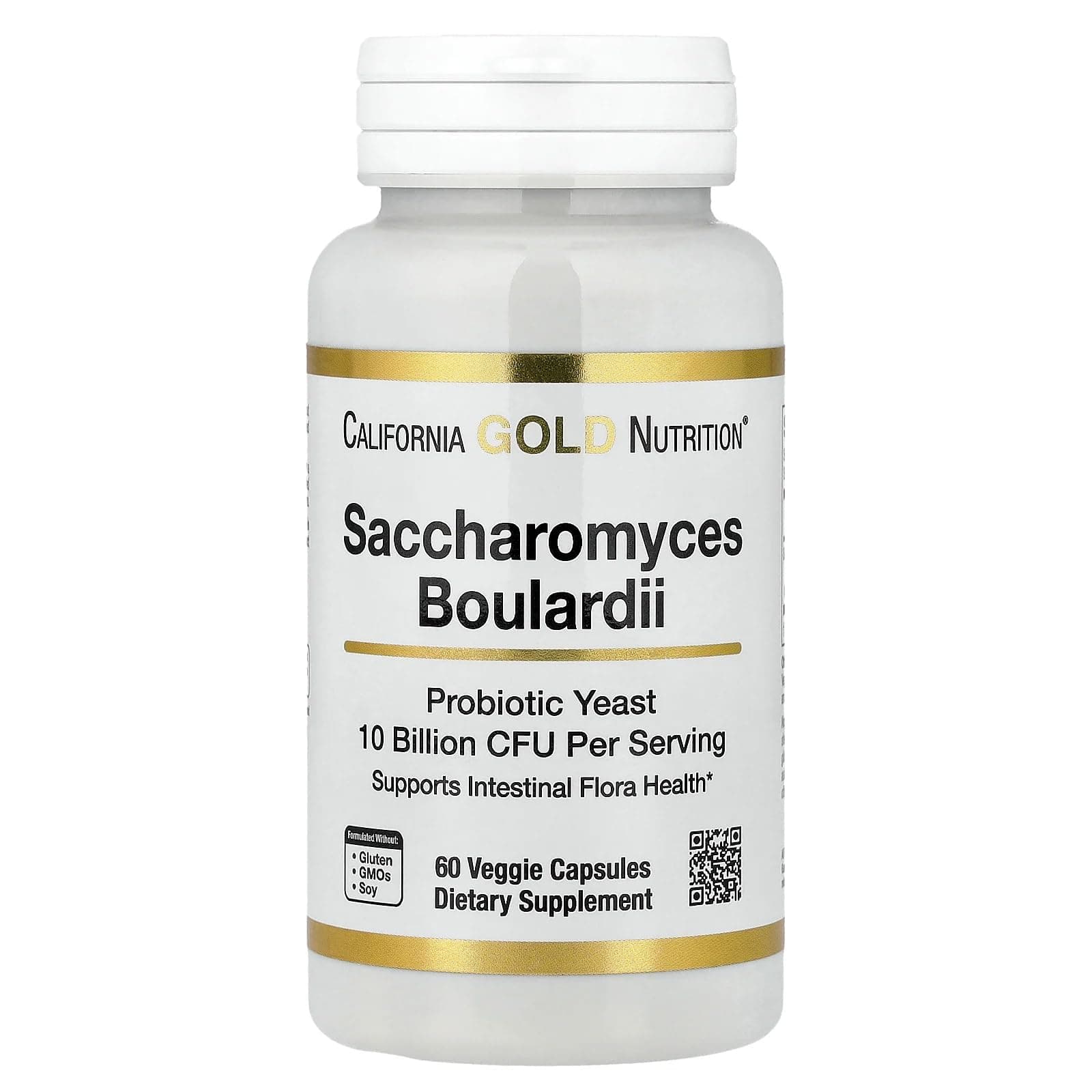 Nutrition Saccharomyces Boulardii, Probiotic Yeast, 10 Billion Cfu, 60 Veggie Capsules