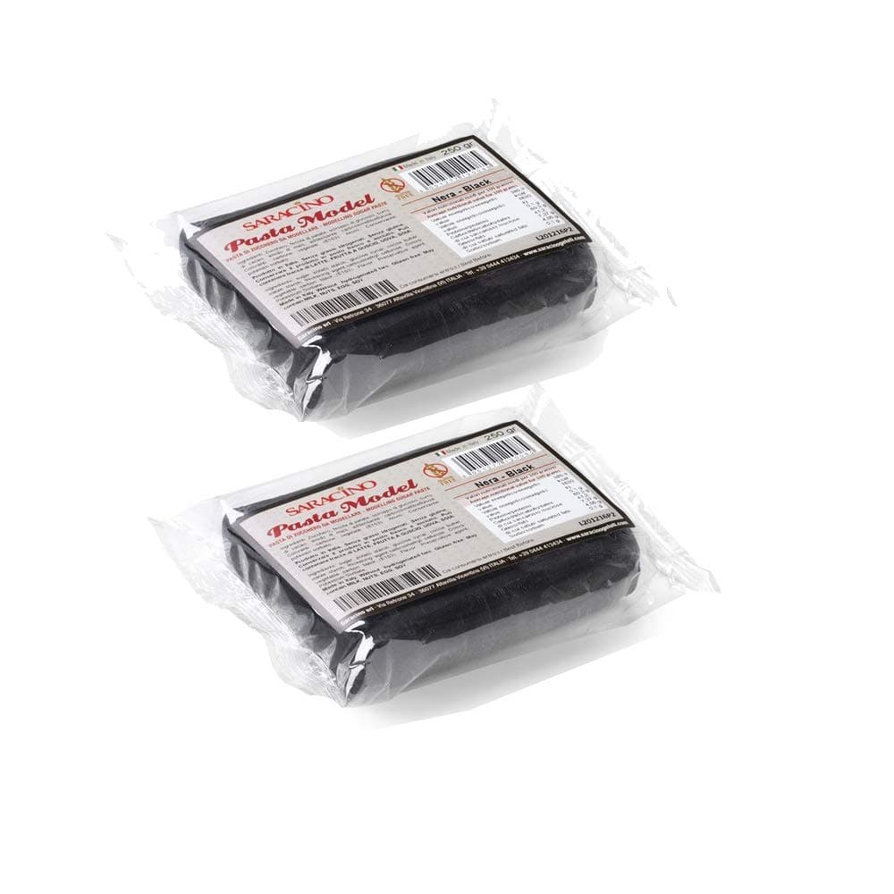 Saracino Black Modelling Paste -Packed by Art of Cake- Black 500g (2pack of 250g)