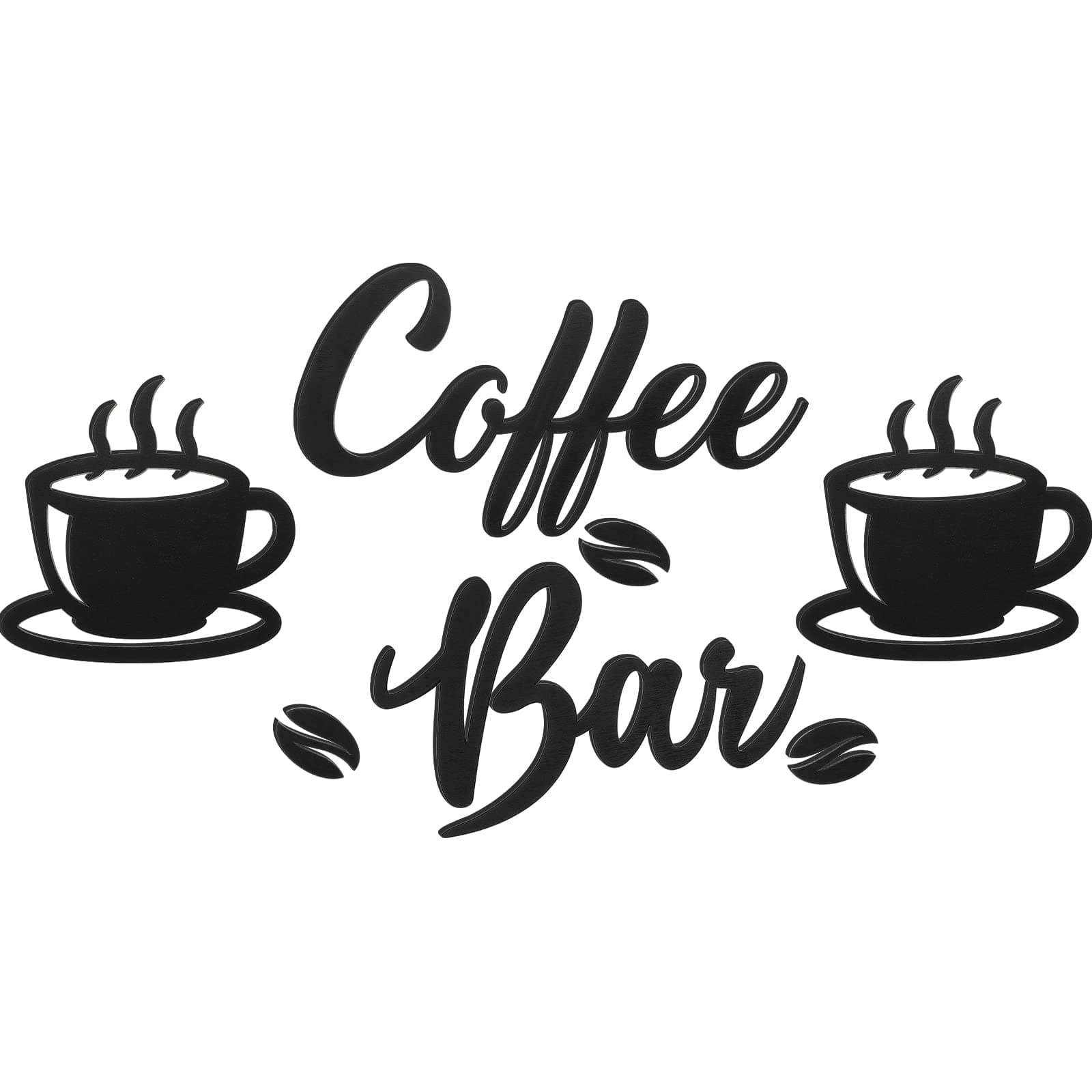 7 Pieces Coffee Time Rustic Sign Coffee Wall Art Coffee Sign Wall Decor with Coffee Beans and Coffee Cups Sign for Coffee Bar Home Office Kitchen (Classic Style)