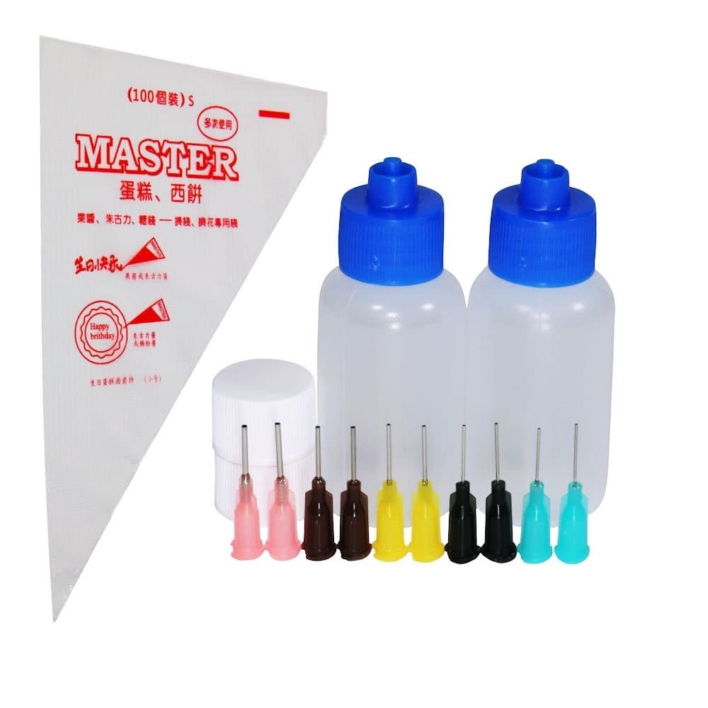 Henna City! 1 Oz Precision Applicator Bottle, Henna Applicator with Pastry Bags – Qty 2, 10 Tips