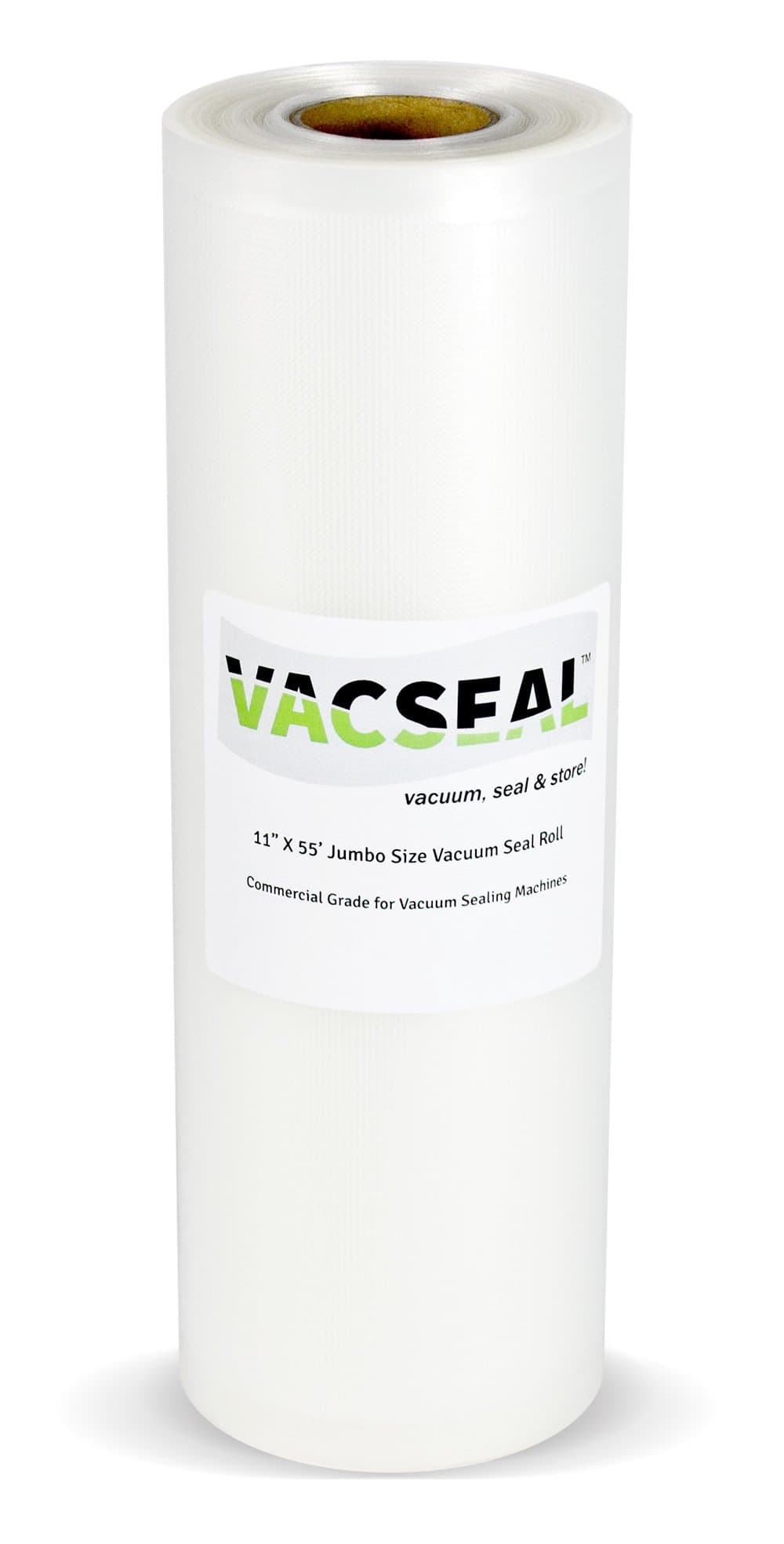 VacSeal 11" x 55' JUMBO Size Roll of Commercial Grade Vacuum Sealer Food Saver Bags