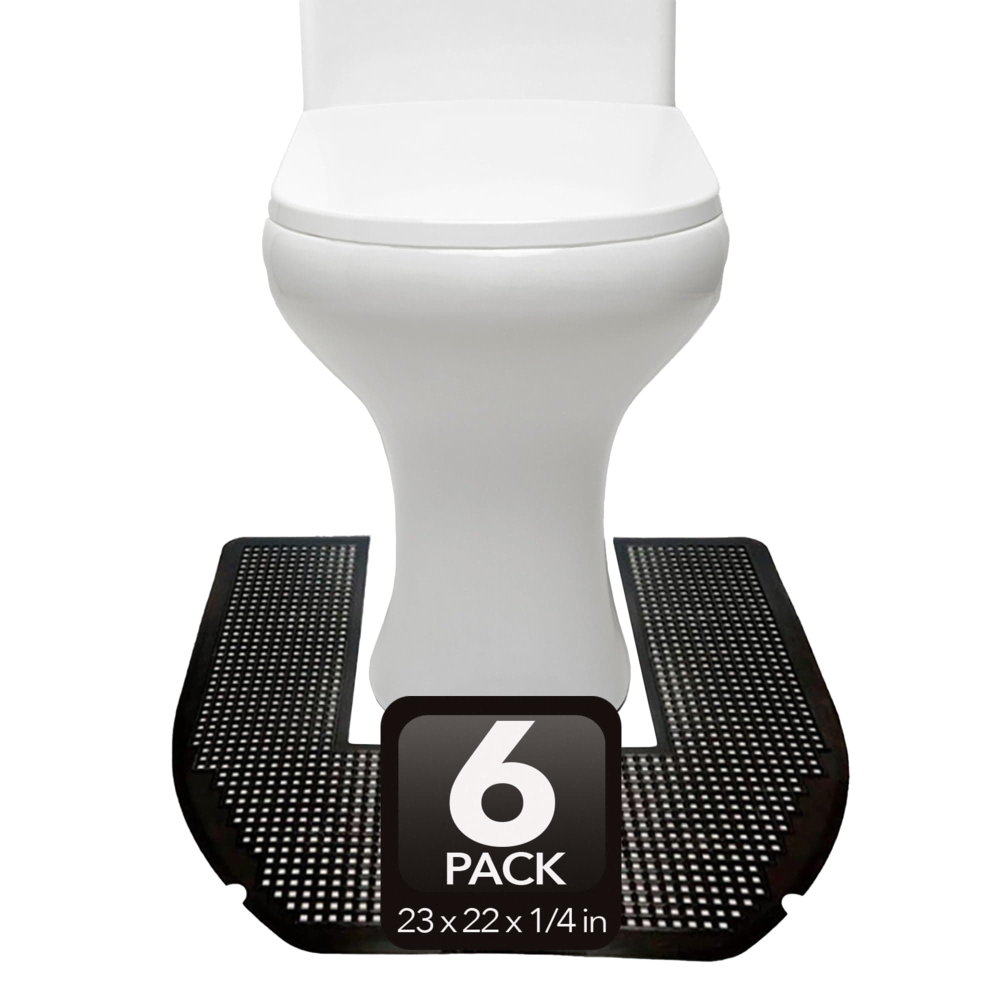 SMELLRID Absorbent & Odor - Control Bathroom Mat for Toilets for Men – High-Performance Splash Pad for Hygiene and Floor Protection – Durable Bathroom Mats – Pack of 6 (22 x 22 x 0.25 Inches)