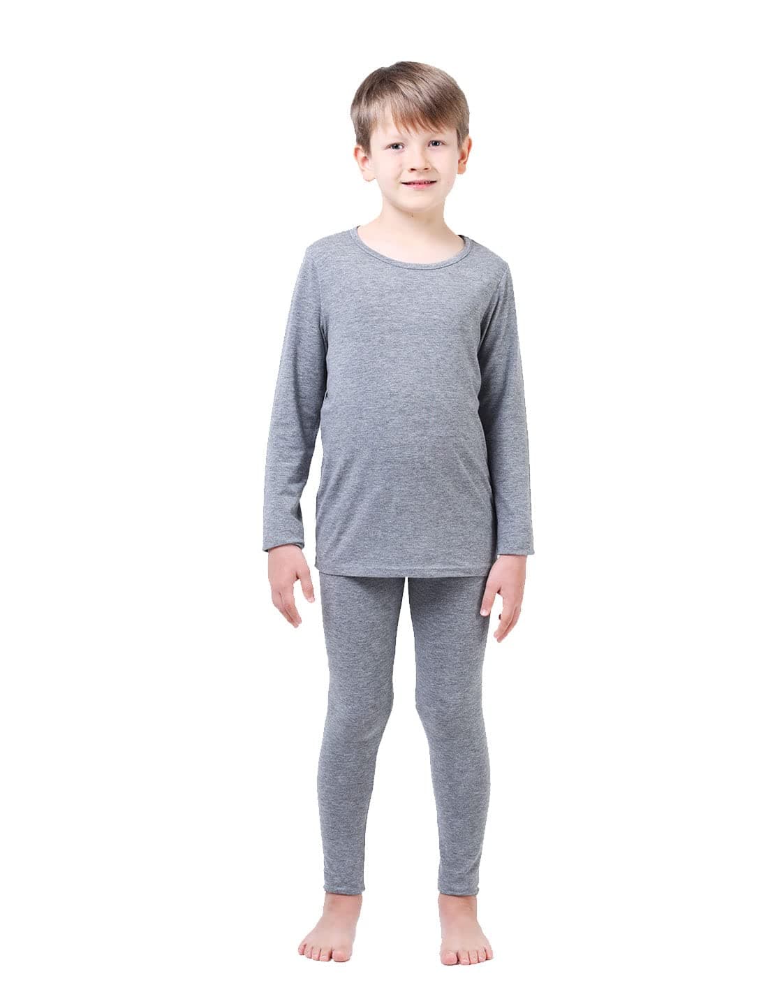 Modal Cotton Thermal Long Underwear Set Breathing Base Layer Long John Pajama for Boy Girl Toddler