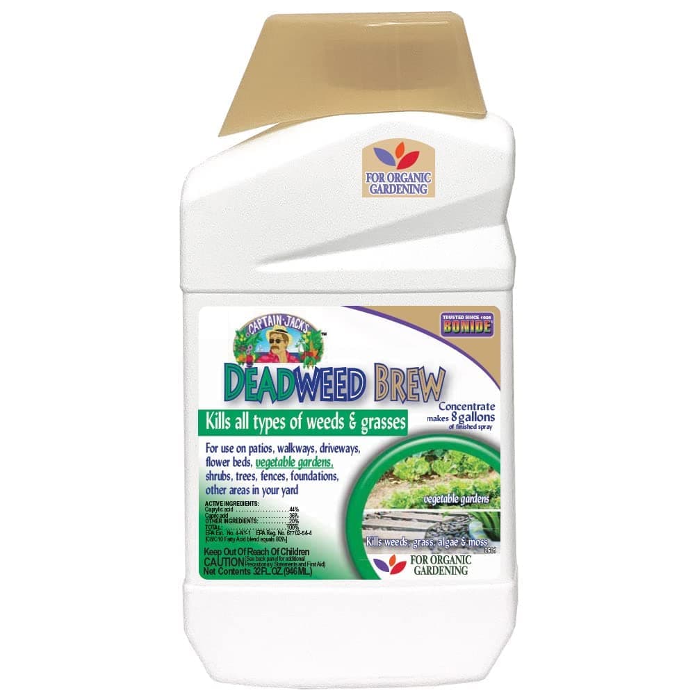Bonide Captain Jack's Deadweed Brew, 32 oz Concentrate, Controls All Types of Weeds and Grasses, For Organic Gardening